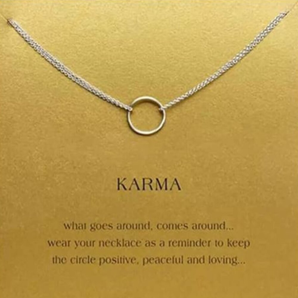 Karma Circle Necklace Symbol Of Positivity And Mindful Living Minimalist